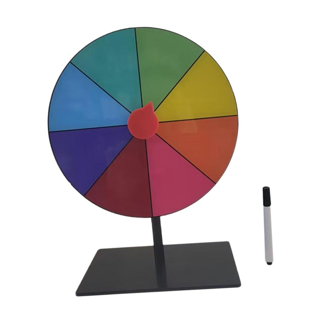 Tabletop Prize Turntable Set with Erasable Pen Props Learning Game Fortune Wheel
