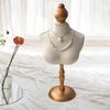 Velvety Jewelry Necklace Display Stand Dustproof Surfaces Secure Base For Necklace Storage And Exhibition