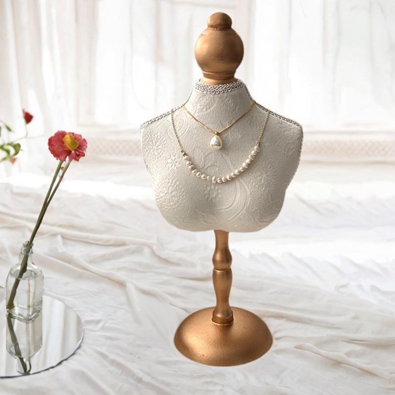 Velvety Jewelry Necklace Display Stand Dustproof Surfaces Secure Base For Necklace Storage And Exhibition