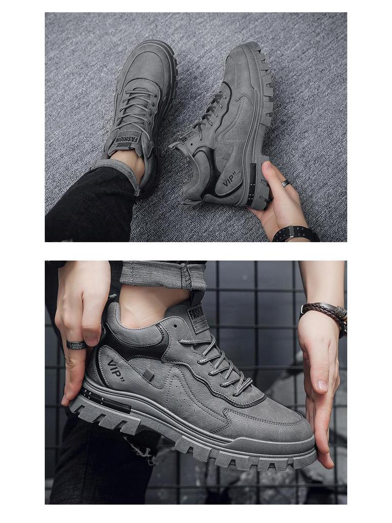 2025 Spring Trendy Men's Thick-Soled Martin Boots: British Style Casual Sports Outdoor Shoes