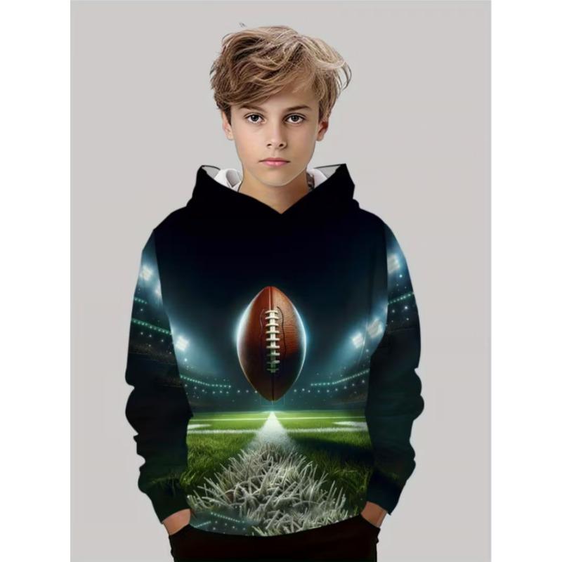 Trendiges Streetwear-Kapuzensweatshirt für Kinder mit Aufdruck, geeignet für den täglichen lässigen Gebrauch für Jungen und Mädchen.