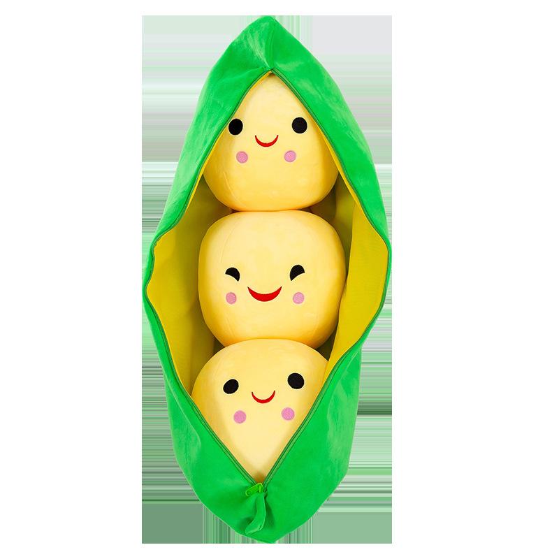 

Подушка-бросок в виде горохового стручка, маленький кулон, креативная плюшевая игрушка, большая тряпичная кукла, кукла из фасоли 25 cm.