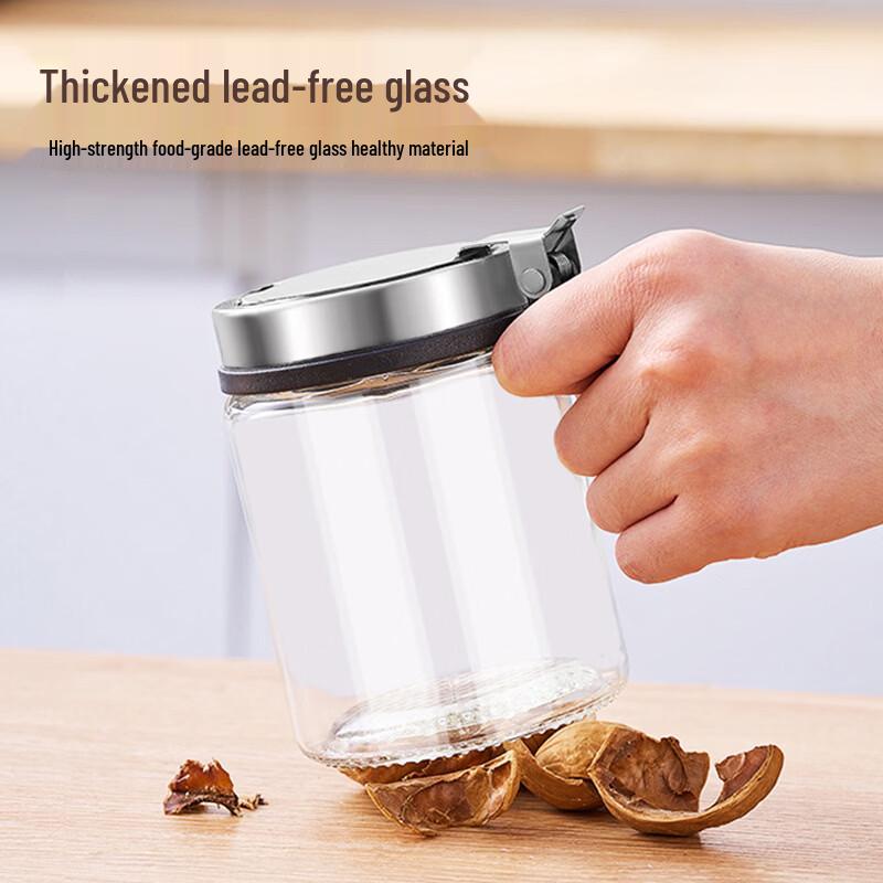 Ruhan Glass Seasoning Jar Set with Handle