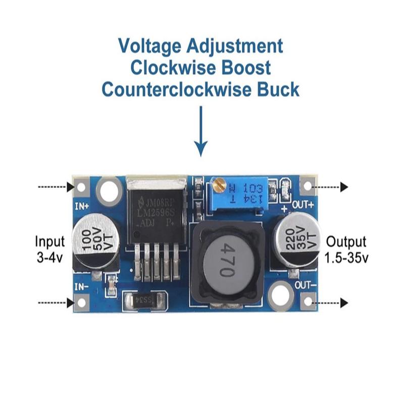 LM2596s DC-DC Step-down Power Supply Module 3A Adjustable Step-down Module LM2596 Voltage Regulator 24V 12V 5V 3V
