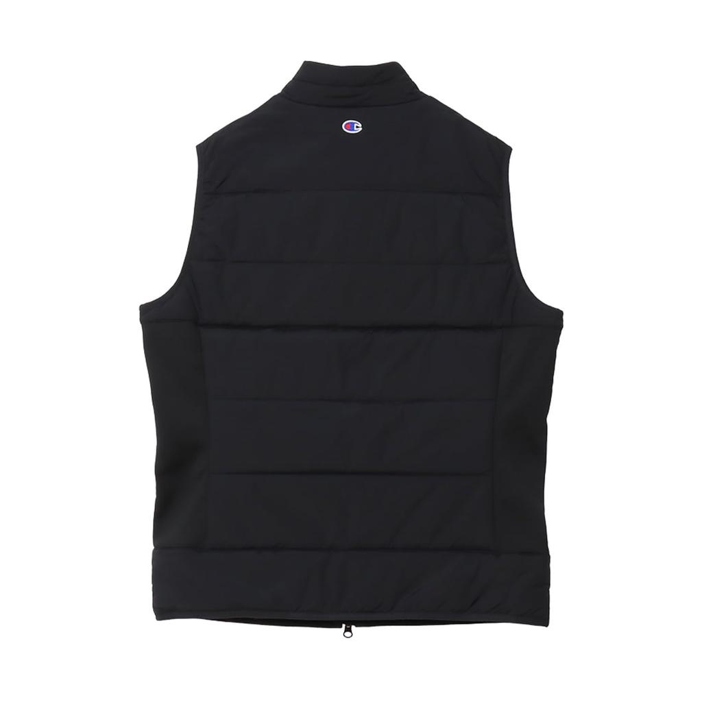Jacket Stretch Thermal Windproof Water Repellent Script Logo Zip Vest Golf Black [Champion] Men's C3-AG604
