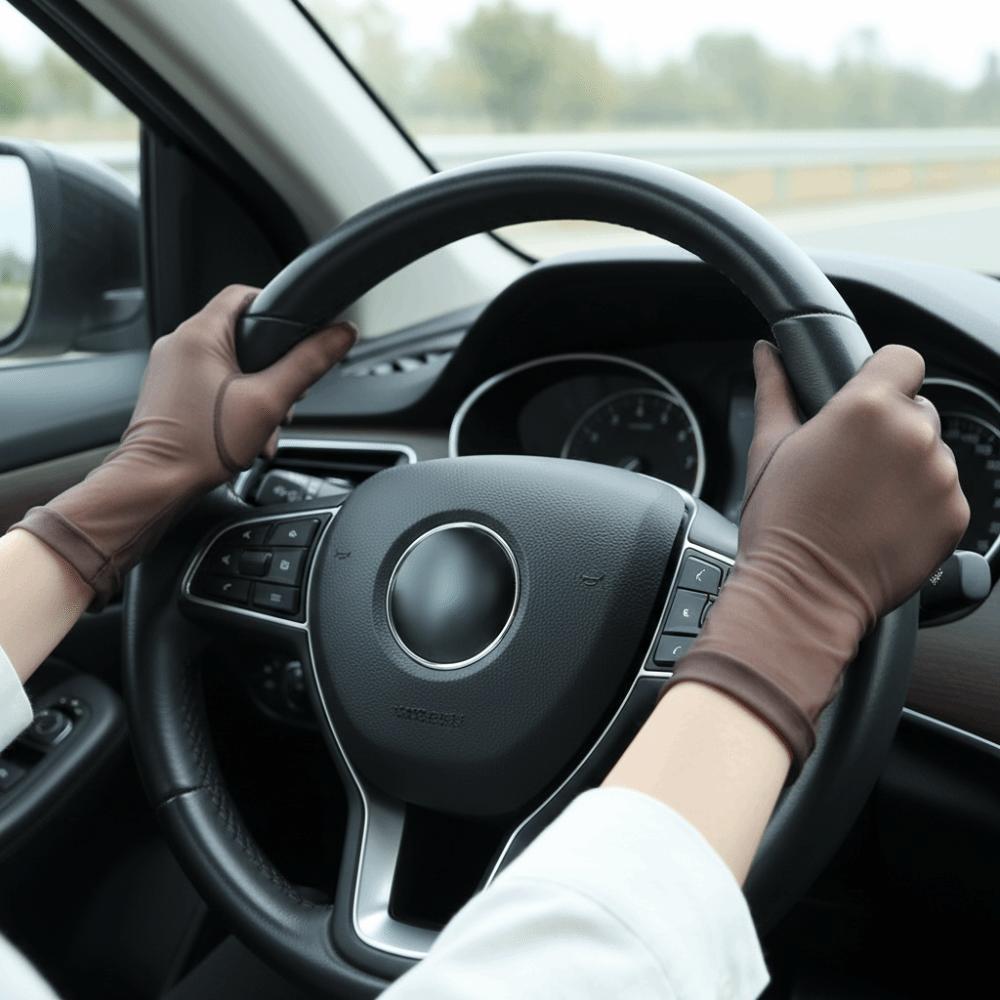 Oily Glossy Transparent Gloves Thin Driving Gloves Sun Protection Gloves Outdoor Sun Protection