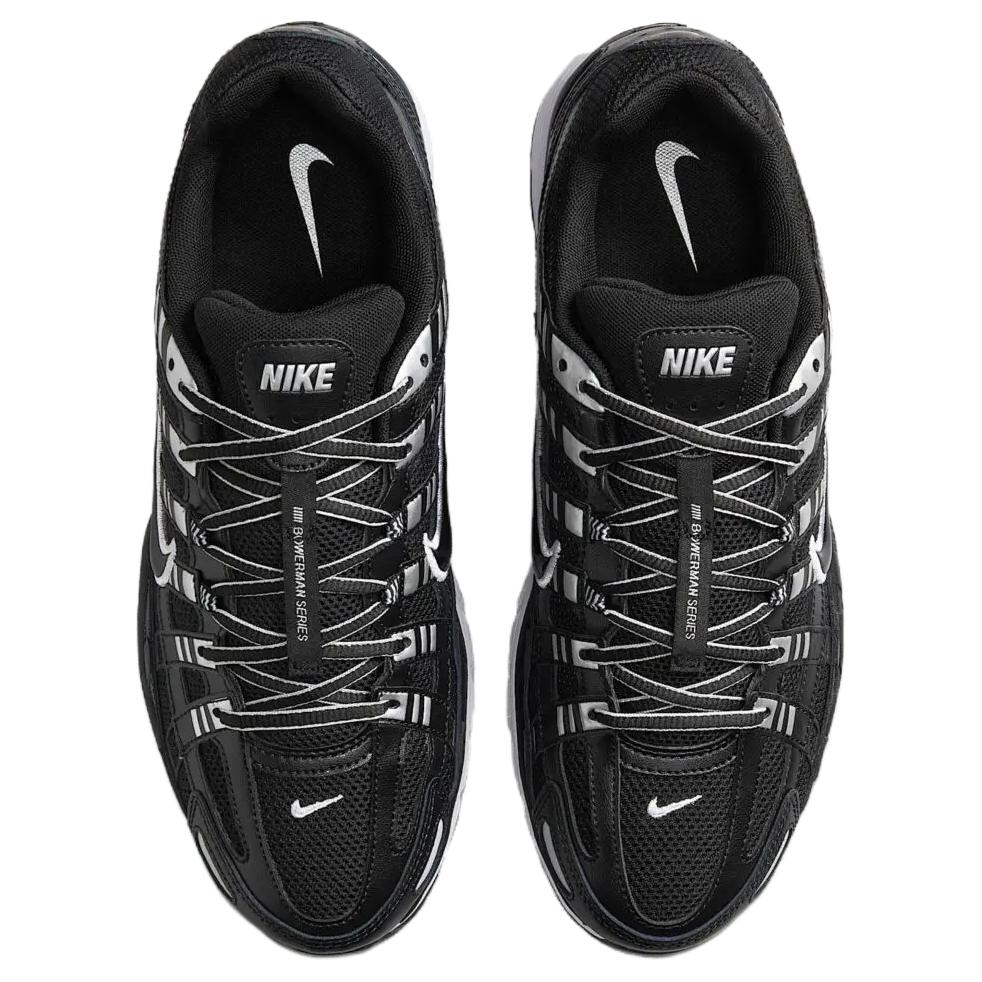 Nike P-6000 Black Metallic Silver Unisex Sneakers White CD6404-026
