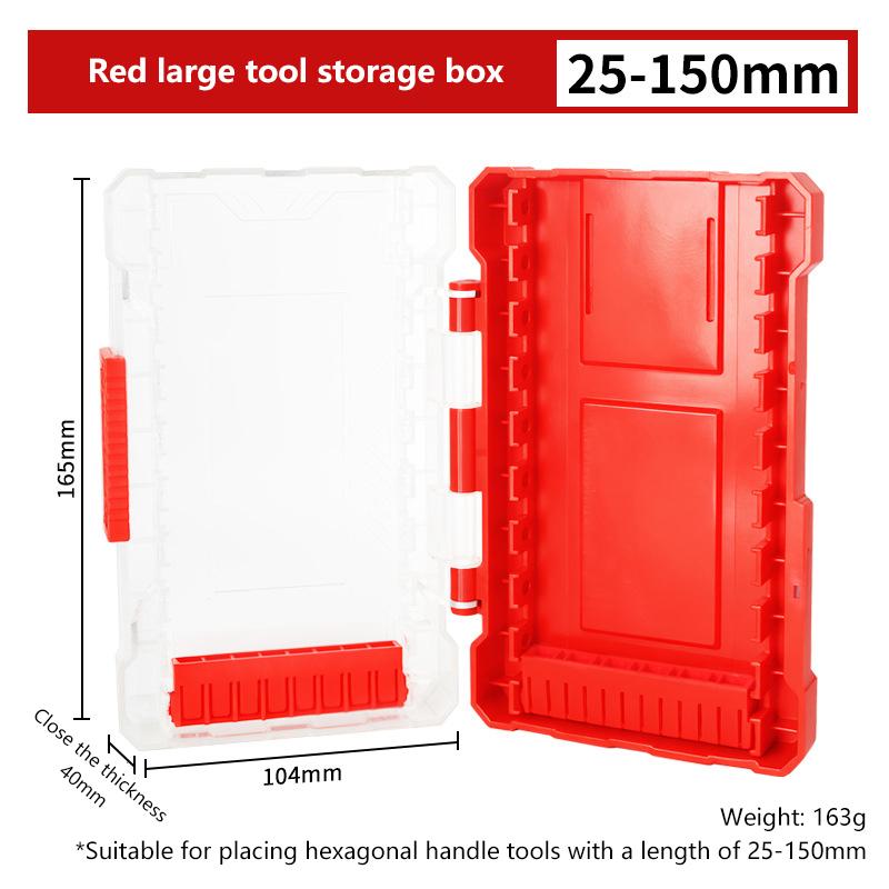 Кейс для хранения сверл Портативный шестигранный кейс для сверл 6,35 мм 5 размеров Водостойкий ПВХ Съемный держатель Подвесное хранение
