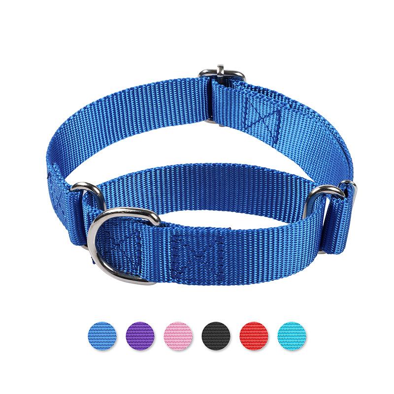 Dog Collar Adjustable Nylon Anti-Punch Pet Collar with Metal D Ring Strong & Durable for Medium & Large Dogs Training Dog Collar