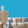 Geometric Diamonds Turquoise Wallpaper, Subtle Detail 50x1000