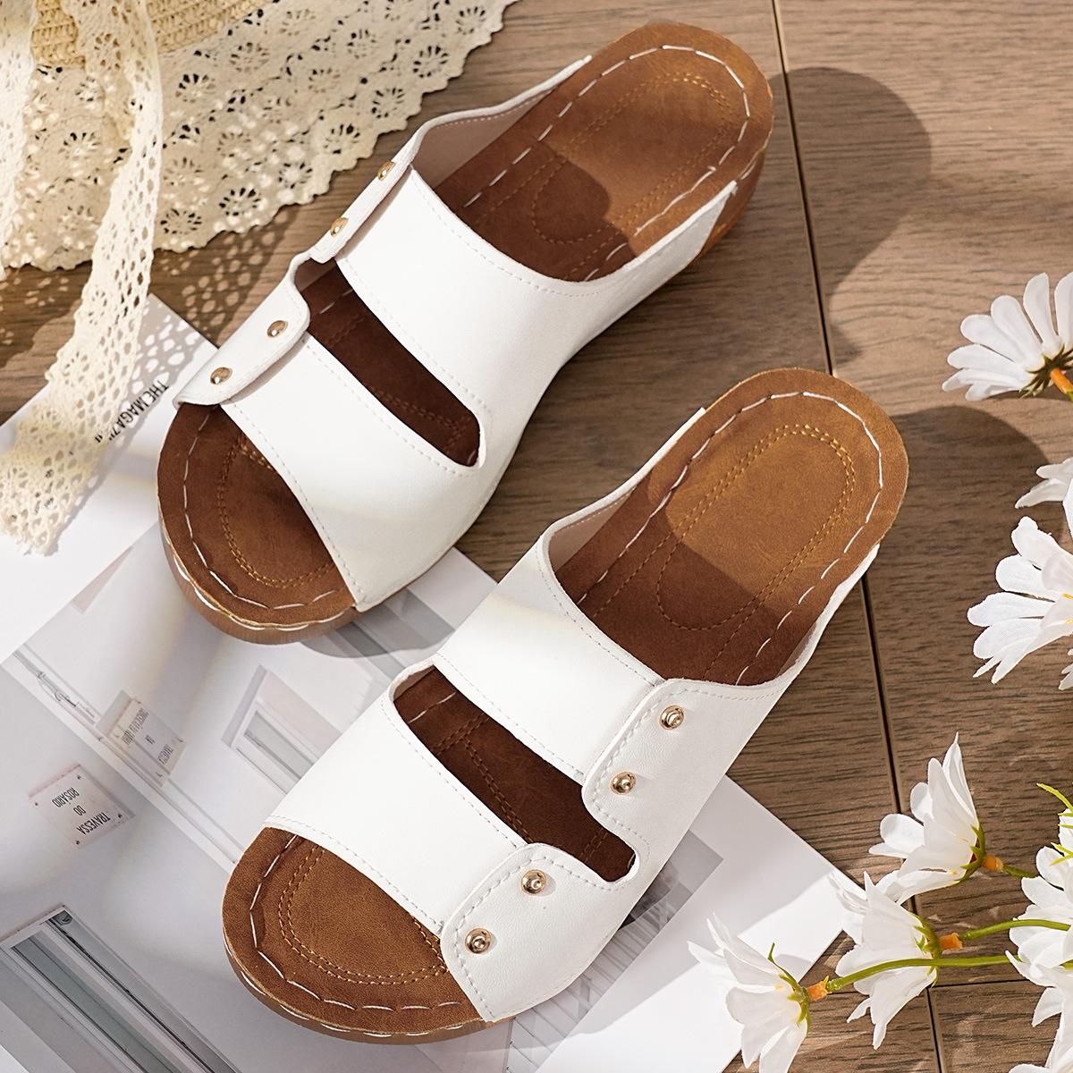 Large size wedge slippers 22 years summer new light outer sandals TEMU sandals 36