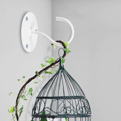 1 Set Wall Mount Hook Anti-rust Sturdy Strong Load-bearing Non-falling Hanging Things Flower Basket Ceiling Wrought Iron Hook for Home