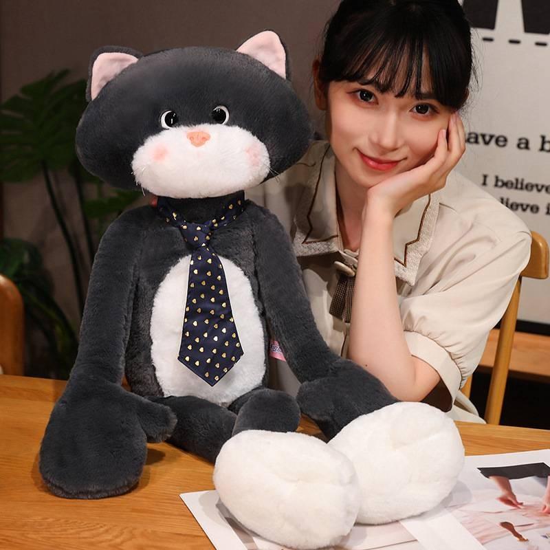 Adorable Long Arm Cat Plush Toy For Girls In Cute Brown Color Perfect Gift