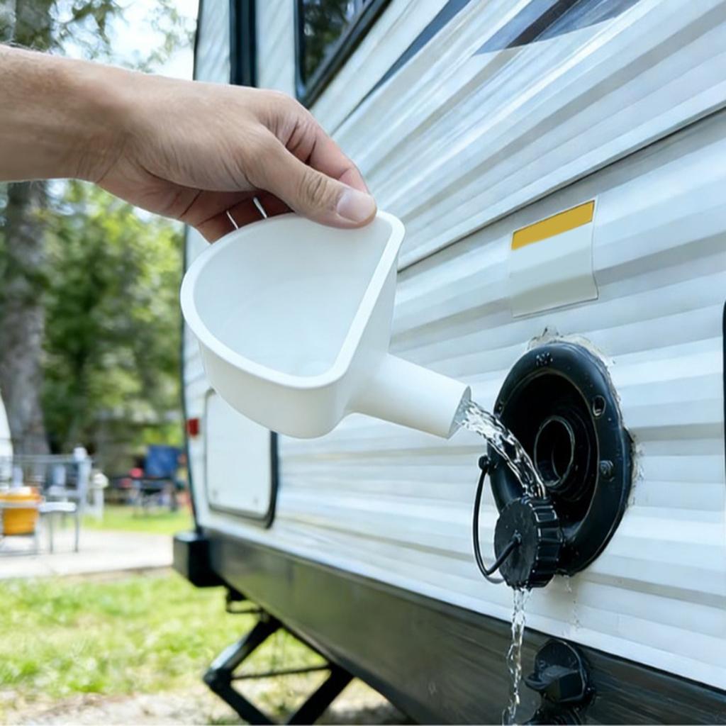 Universal Essential Motorhome Water Tank Funnel Heavy Duty Plastic Construction Seamless Connection For Various Models