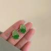 Korean Style Green Floral Summer Earrings - Elegant, Versatile, Sweet Studs for a Fresh, Fashionable Look