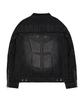 Hoodhood Embossed Denim Biker Jacket Black