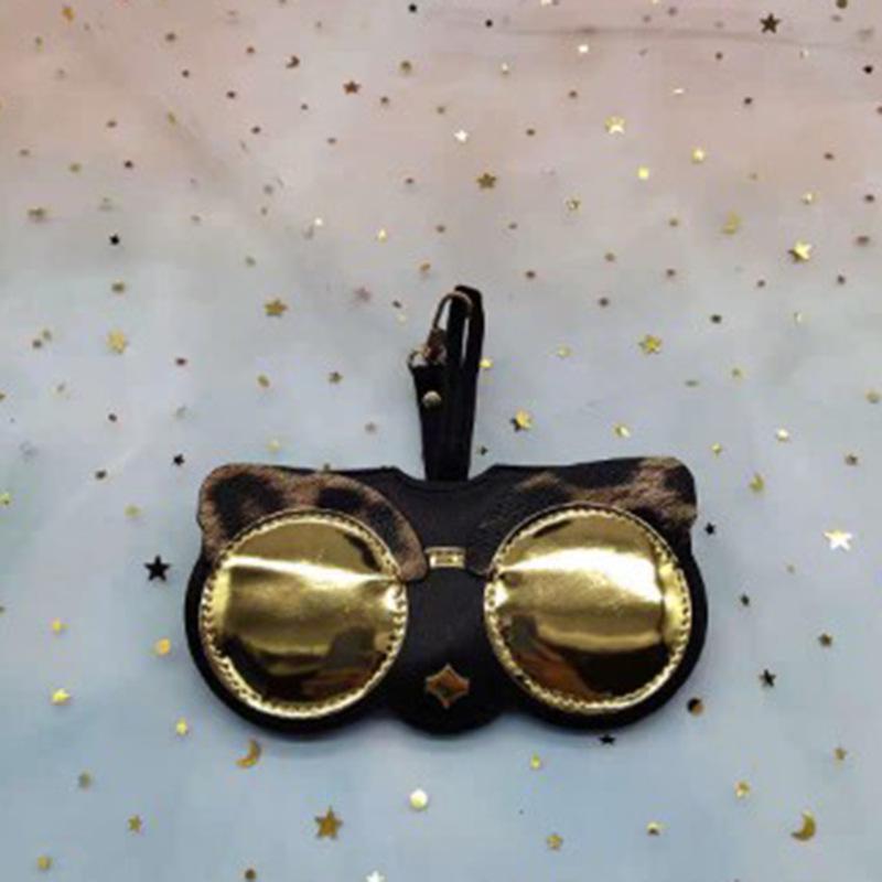 PU Leather Sunglasses Case with Hook Pendant - Trendy TikTok Style for On-the-Go