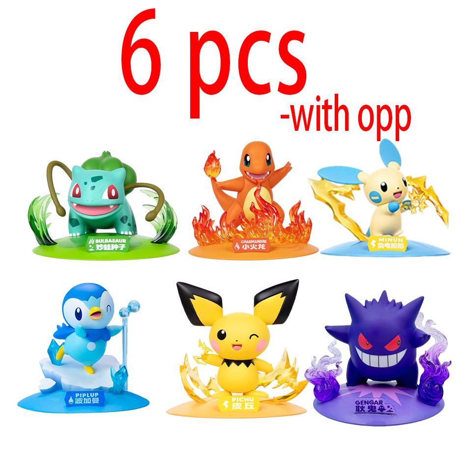 12Patterns Pok  mon Action Dolls Pikachu Blind Box Anime Models Desktop Decorations Pok  mon Toys Children's Birthday Gifts