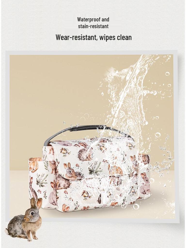 Multifunkční voděodolná závěsná úložná taška na kočárek pro dětské lahvičky a hrníčky