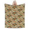 Retro Bohemian Woven Pattern  Plush Blanket Kids  Flannel Throw Blanket For Couch Chair Sofa Bed Soft Warm Bedspread Gift
