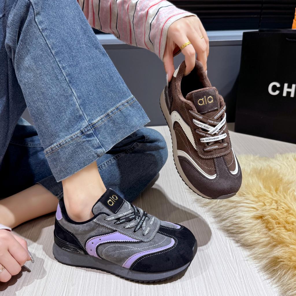 Women's 2025 New Spring Summer Versatile Sports Leisure Oes Retro Racing Soft Bot Agan Oes Cross Bule Casual Shoes