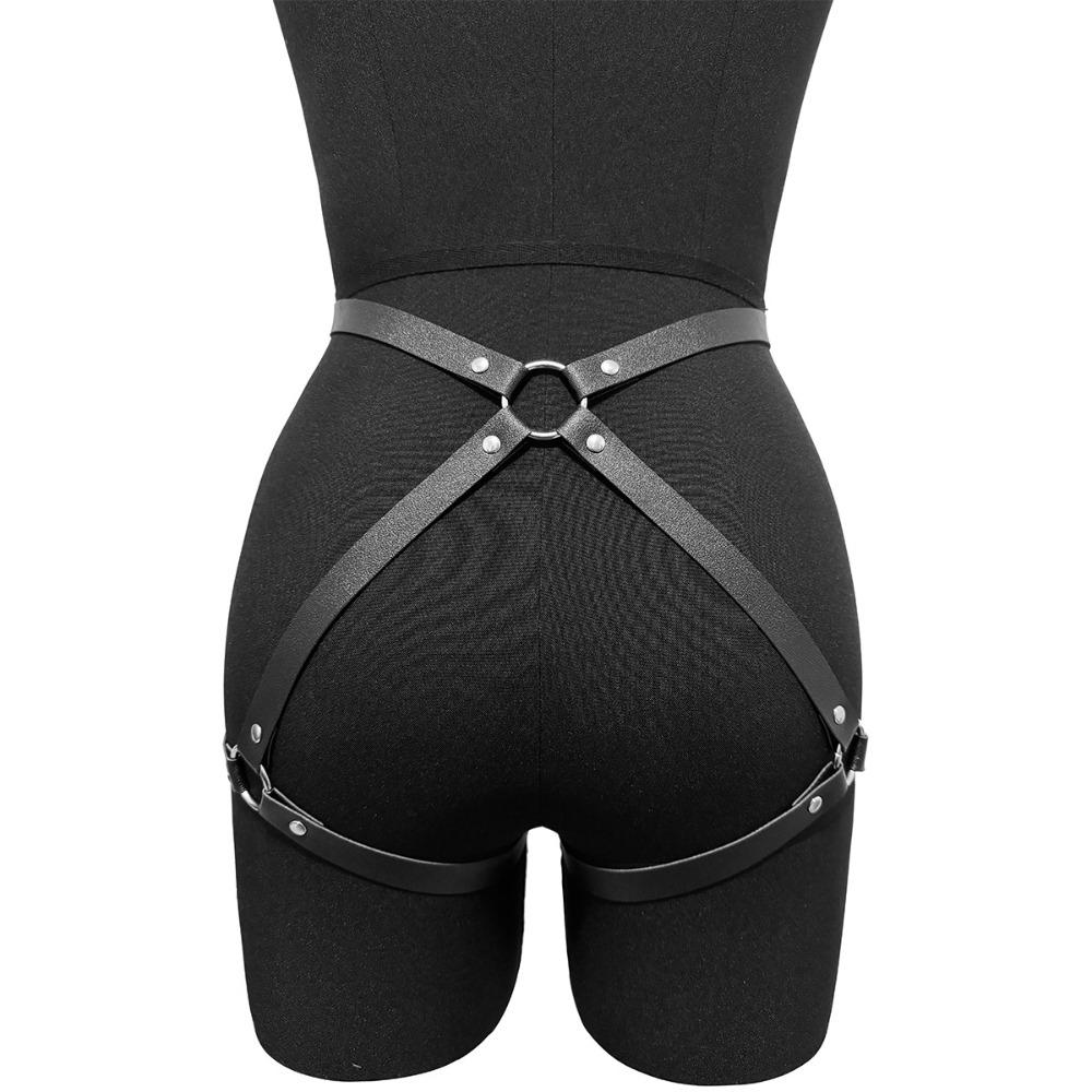Women Fashion Sexy Belt Pu Leather Gothic Harness Belts Street Style Exotic Holiday Carnival Party Accessories