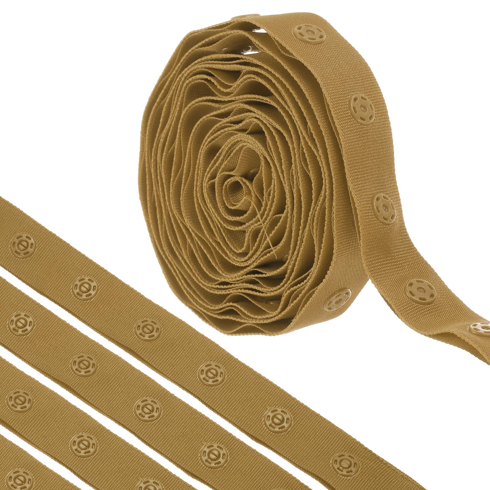 

2/4/5/6 Yard Snap Button Tape for Sewing, Cotton Snap Button Trim Fastener Buckles Tape for Clothes Fabric DIY Craft 2 Yards