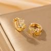 European & American Style Four-Leaf Clover Non-Piercing Stud Ear Clips