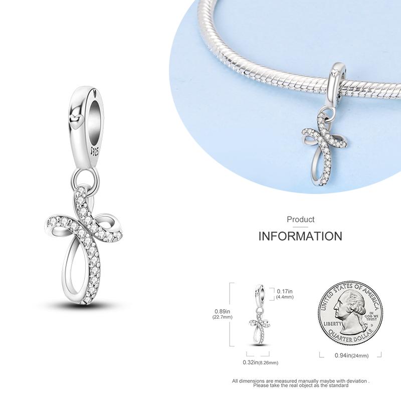 Copper Blue Eyes And Palm Charms Crucifixion Beads Women Girlfriends Jewelry Gift