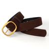 Elegant Pu Waist Belt For Women With Round Metal Buckle For Winter Dress And Coat