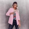 2025 Spring Autumn Women's Solid Color Long Sleeve Blazer Cardigan Slim Fit OL Office Career Outerwear Top