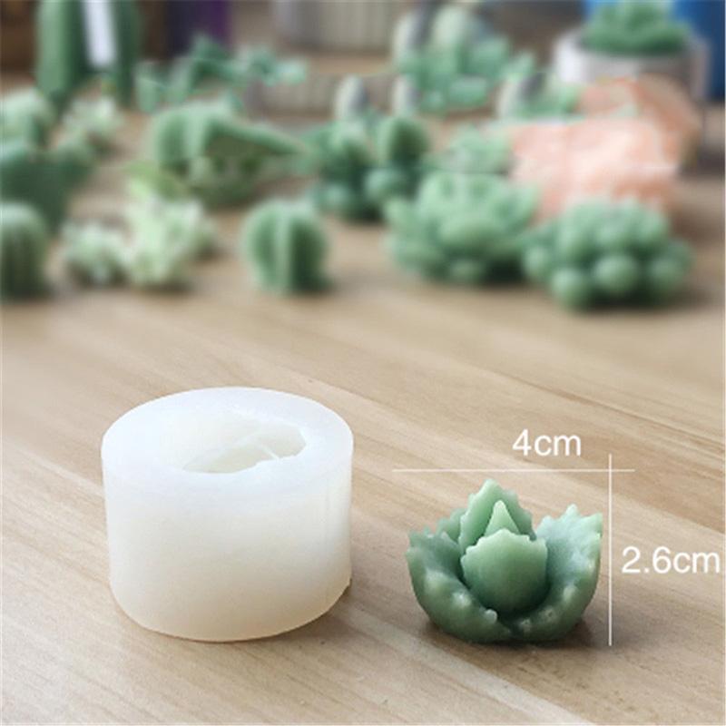 3D Cactus Succulents Silicone Mold For Jelly Chocolate Ice Making Cake Baking Gypsum Wax Concrete Candle DIY Resin Art Mould