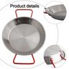 Paella Bowl Serving Plate Stainless Steel Skillet Long-Lasting
