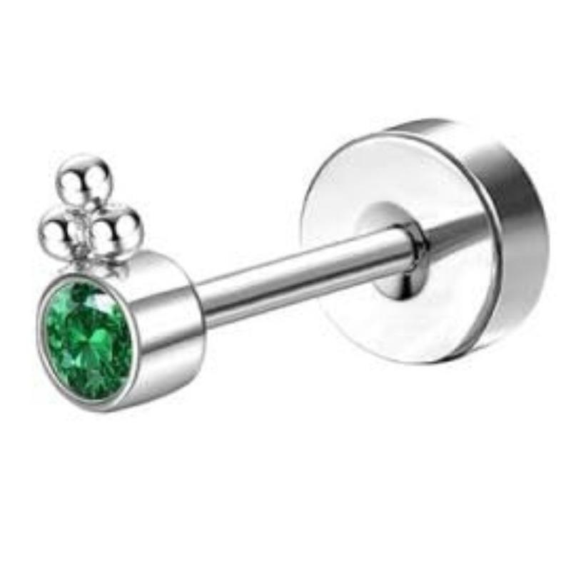 Bobisty 1pc Earrings for Sensitive Ears Surgical Stainless Steel Earrings for Women Dainty Flat Back Earring Stud Hoop Cartilage