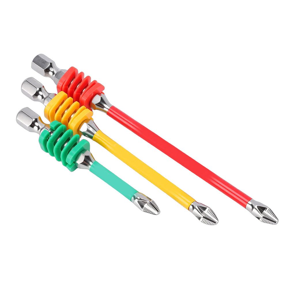 3 Pcs PH2 Screwdriver Bit Spring Loaded 1Celsius4 Inch Hex Shank Anti Slip Magnetic PH Screwdriver Bit for Electric Manual Screwdrivers