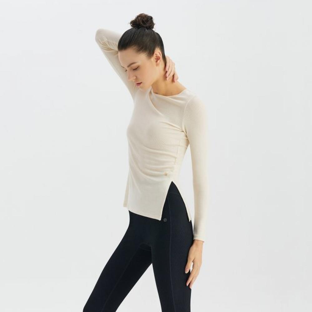 Huit Long Sleeve Tee Holeline Slit Htwtl3k07t