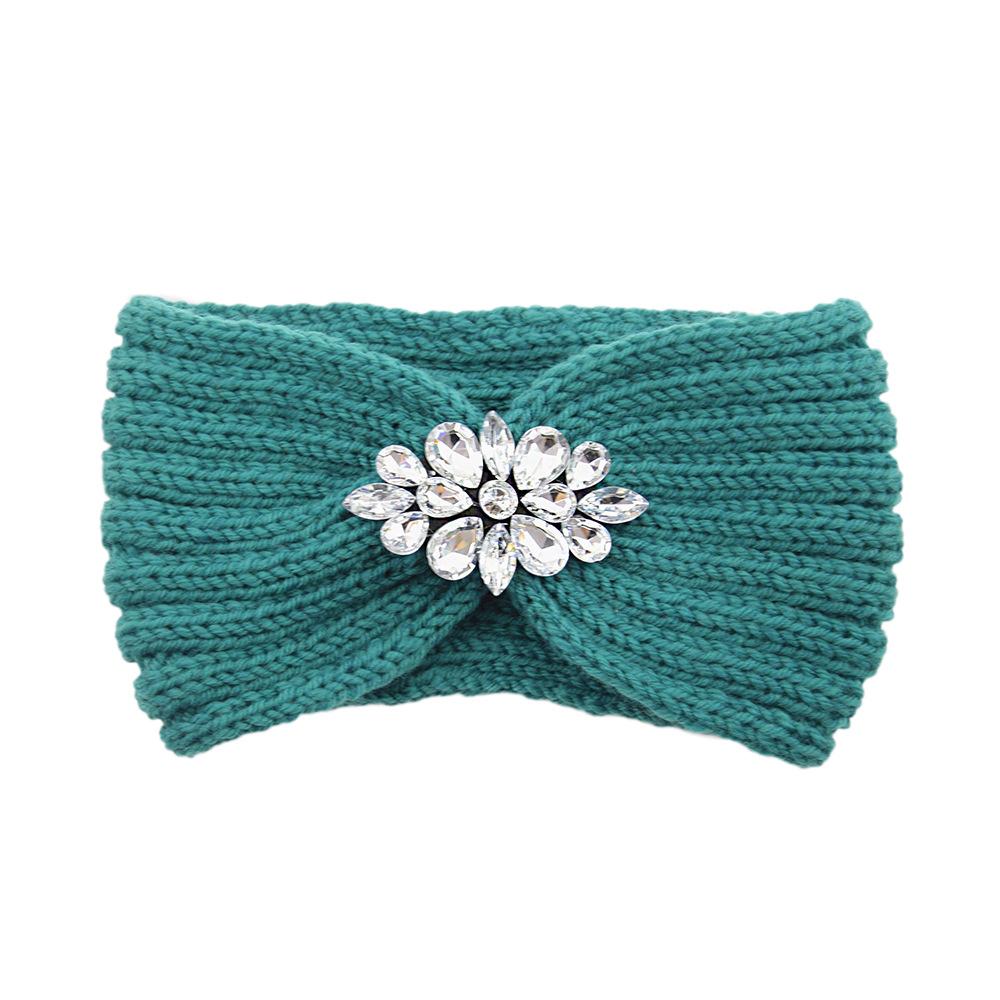 

Елегантні жіночі в язані пов язки для волосся зі стразами, пов язка для захисту вух, головний убір, чохол для голови, тепла вовняна пов язка для миття обличчя, занять спортом, йогою