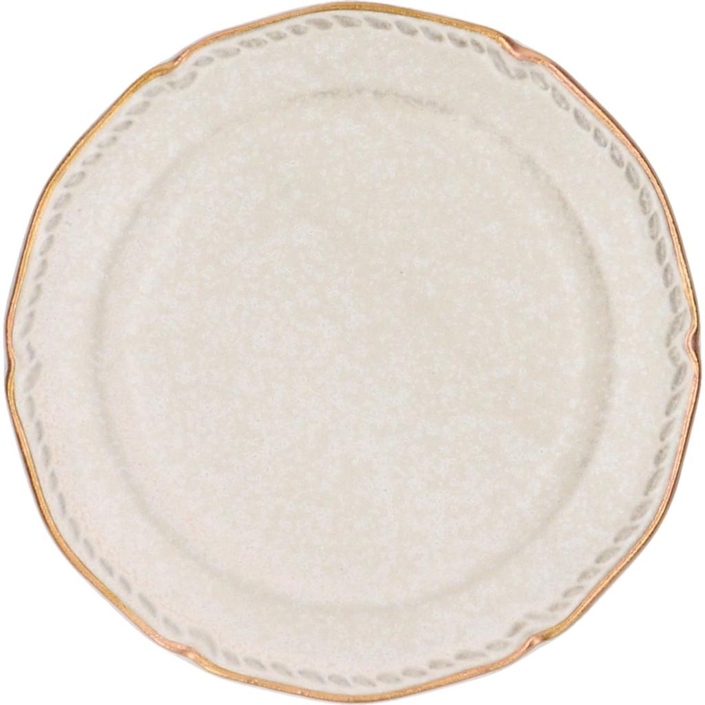Aito Seisakusho [Stitch Sitch] Plate Small Plate Approx. 12cm Ivory White Mino Ware Made In Japan 111133