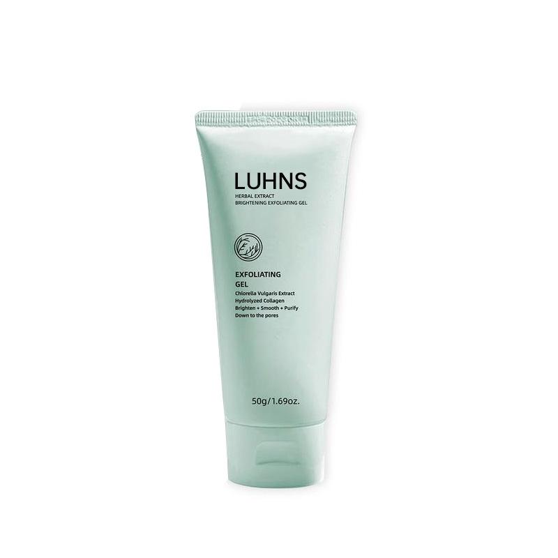 Gel Exfoliant aux Herbes 50g | Nettoyage Profond Doux, Hydratant & Éclaircissant, pour Visage & Corps, Éliminateur de Points Noirs & Peaux Mortes