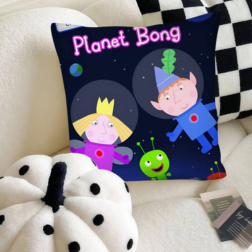 Housse de coussin Ben Hollys Little Kingdom Housse de coussin carrée tendance Housse de coussin de chambre Canapé Pièce Décoration Ins Loisirs