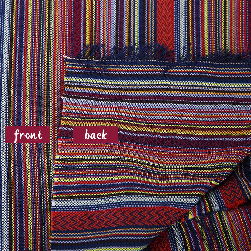 100x150cm Ethnic Style Cotton Linen Fabric Textile Patchwork Sofa Cover Pillow Hotel Bar Tablecloth Curtain Decor Craft