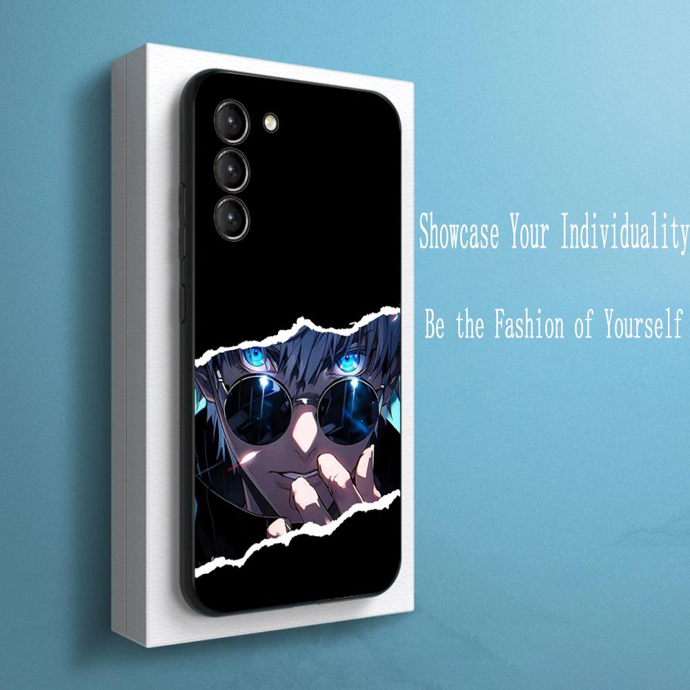 Satoru Gojo Heißer Anime Mann Poster Handyhülle Für Samsung Galaxy S26 S25 S24 S23 S22 S21 Plus Ultra Note20 Weich Schwarz