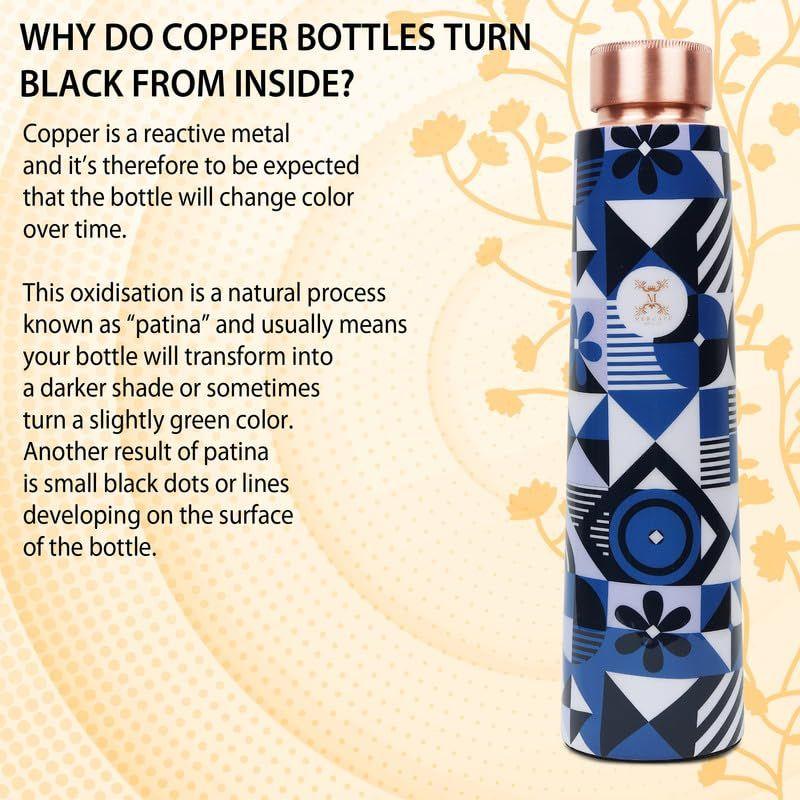 Pure Copper Water Bottle Experience The Benefits Of Pure Copper Water Bottle-Joint Less, Leak Proof (900Ml)