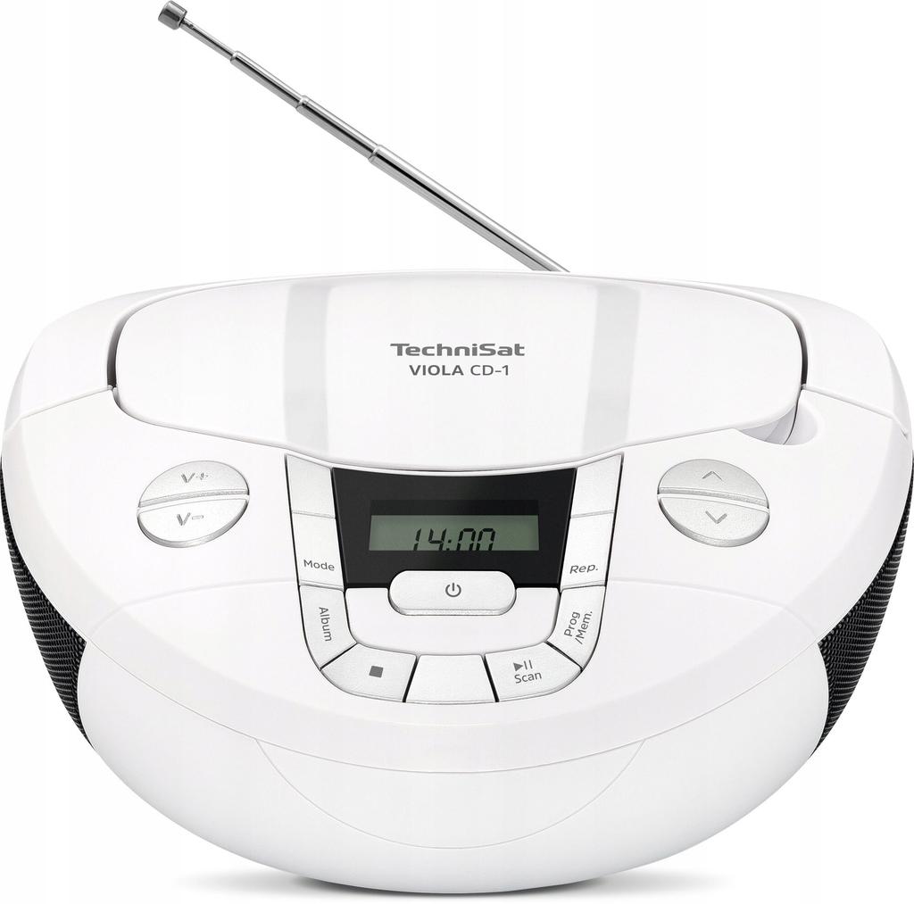 TechniSat VIOLA CD-1 Radio Boombox Bluetooth CD Player MP3 FM White