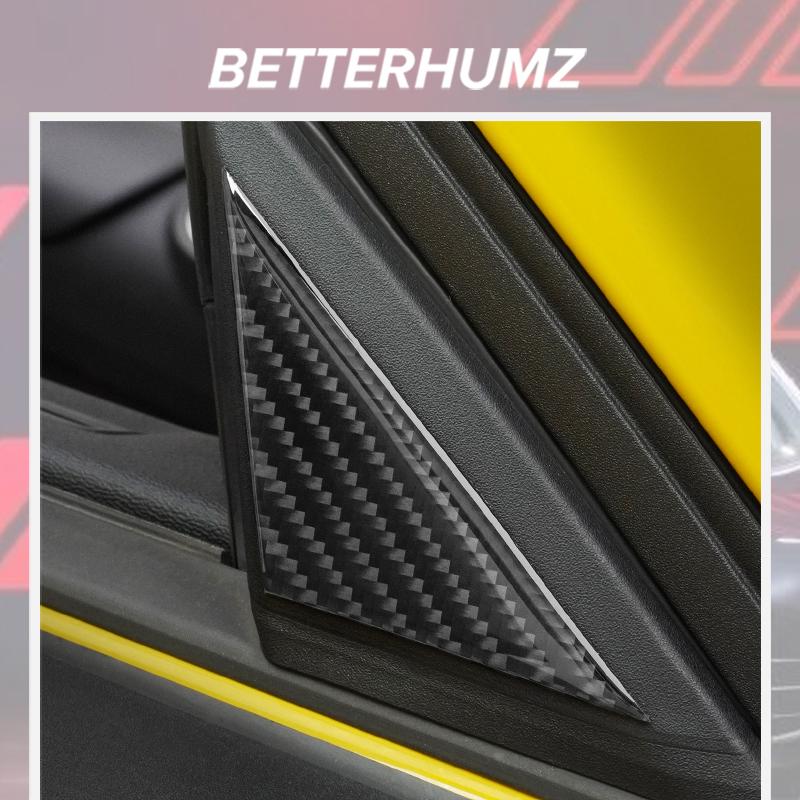 Carbon Fiber For Ford Mustang GT 2024 2025 A-pillar Triangular Trim Protective Sticker Tuning Car Exterior Decor Accessories
