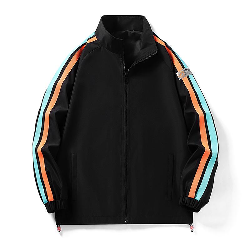Versatile Jacket Men's Korean Version Casual Jacket Spring and Autumn Stand-up Collar Jacket Fashion Couple Contrasting Jacket