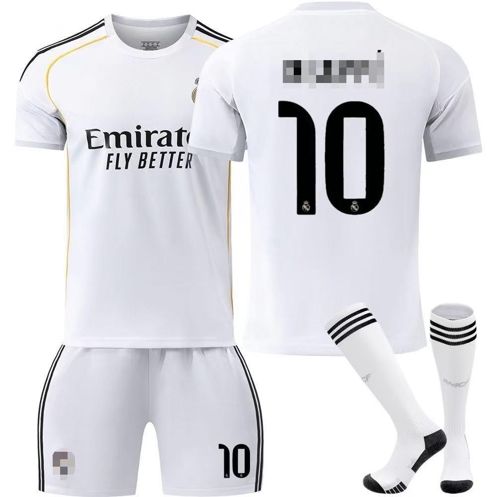 25/26 Real Madrid 2nd Away #10 Mbappe Sports Training Jersey Set with Socks