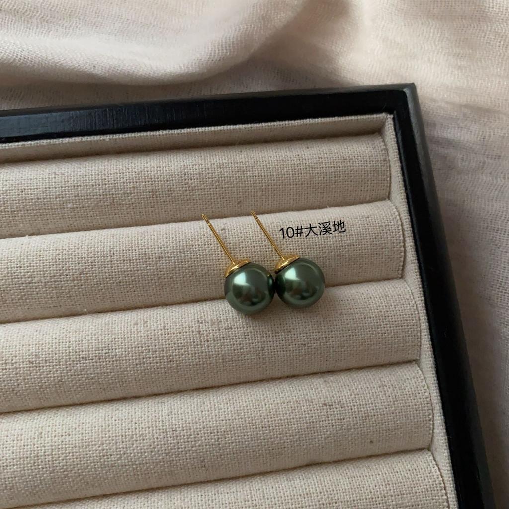 Simple And Sweet Atmosphere Pearl Multi-Color Stud Earrings, Advanced Not Monotonous And Versatile, Simple And Generous Light Luxury Earrings