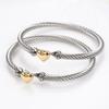 Stylish Stainless Steel Silver Plated Women's Bracelet With Open Heart Design Titanium Steel Fashion Cross-Border Jewelry Wholes