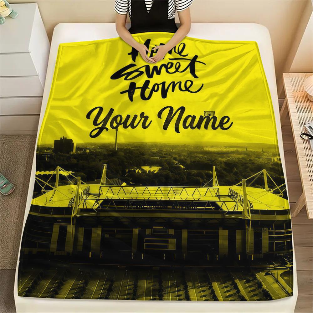 1pz Coperta in Flanella con Nome Personalizzato e Motivo BVB Adatta a Tutte le Stagioni per Arredamento Casa Calore e Comfort Regali Regalo Festivo -HE49